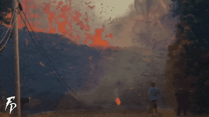 火山爆发记录镜头——敬畏自然
